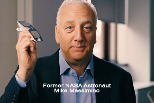 former NASA Astronaut Mike Massimino promotes eclipse eye safety in a Prevent Blindness PSA on YouTube