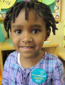 girl at a prevent blindness georgia vision screening