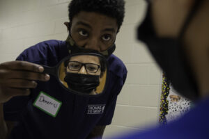 Children got to choose their eyeglasses.