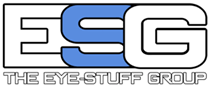 ESG in bubble letters; logo for Eye Stuff Group 